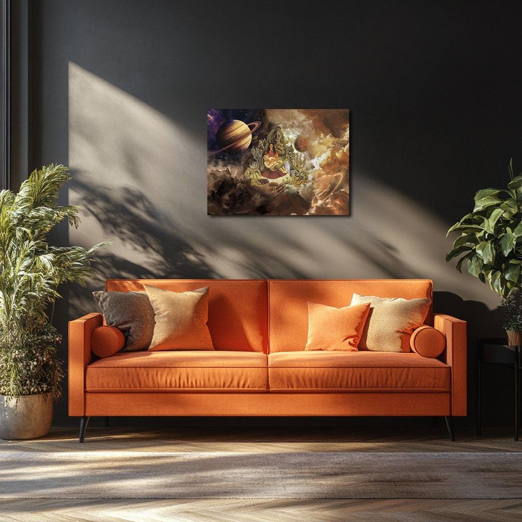 Celestial Bonds: Frida Kahlo’s Cosmic Love Embrace