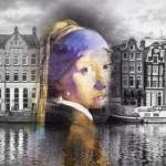 Timeless Radiance: The Girl with a Pearl Earring in Amsterdam’s Reflection