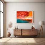 Crimson Reflections: A Symphony of Autumn and Mountains