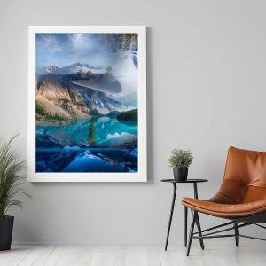 Whispers of Winter: Reflections of Ice and Mountain Majesty