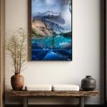 Whispers of Winter: Reflections of Ice and Mountain Majesty